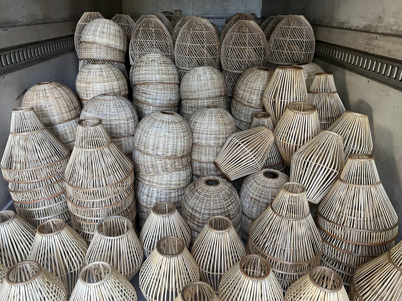 Pendant shades in truck