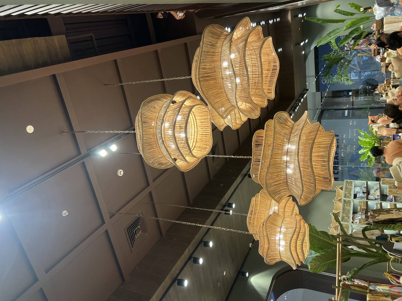 Rattan pendant lights mall