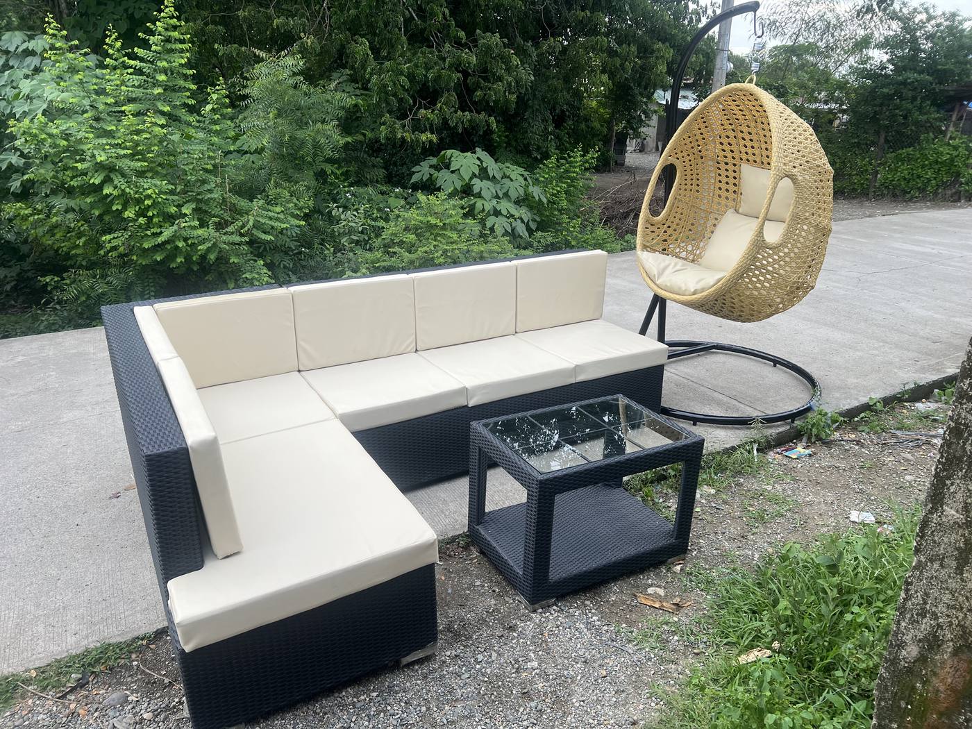 L-shape outdoor sofa