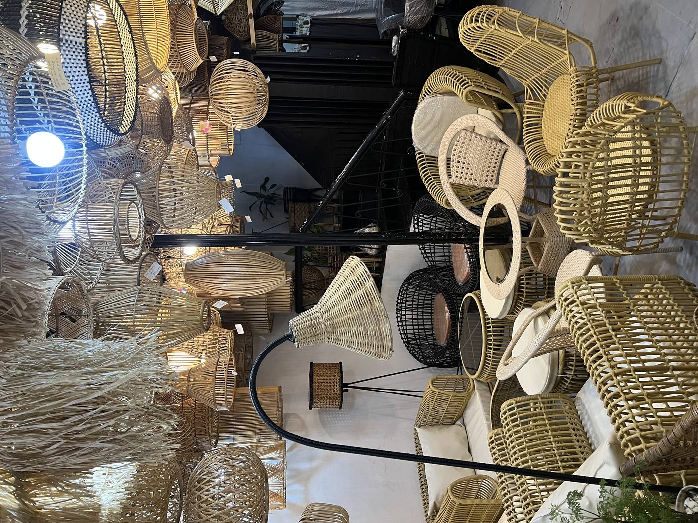 Kabesa showroom pendants and furniture