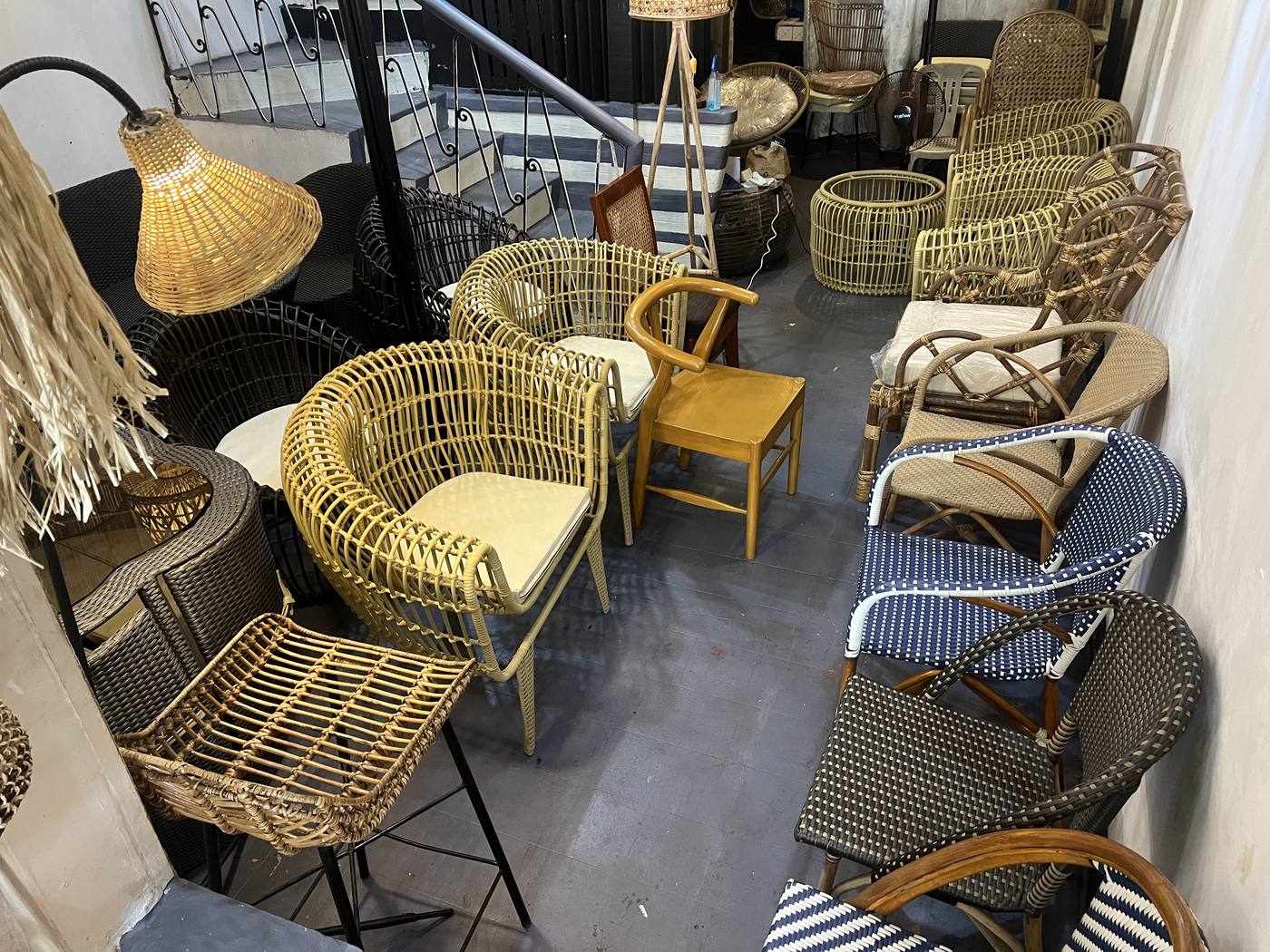 Pendants glowing warm